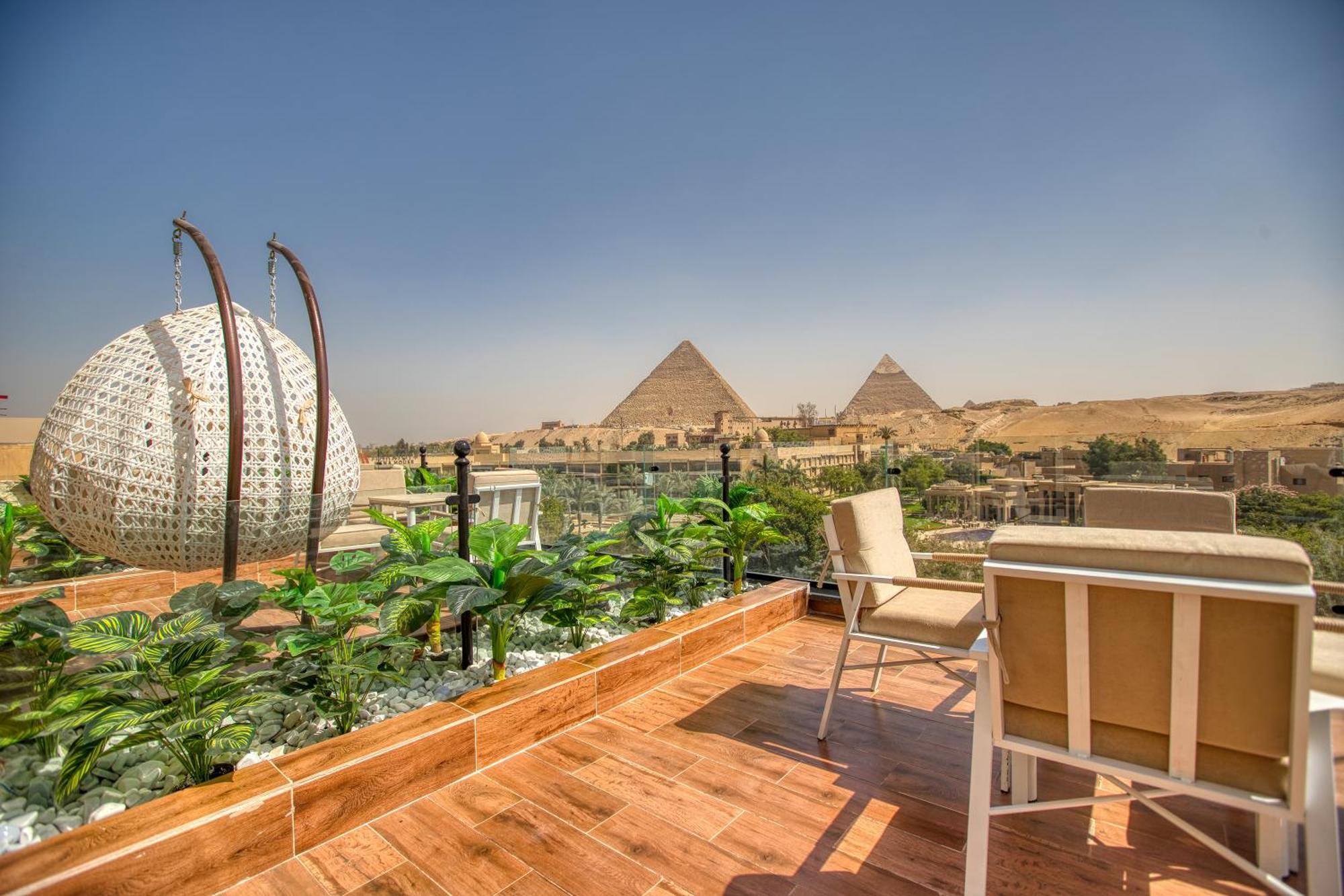Gaia Pyramids Hotel Kafret el-Gabal Exterior foto